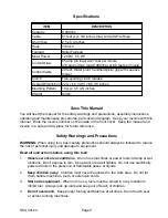 Preview for 2 page of Harbor Freight Tools Chicago Electric Power Tools 40124 Assembly And Operating Instructions Manual