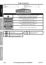 Предварительный просмотр 2 страницы Harbor Freight Tools CoverPro Owner'S Manual