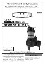 Preview for 1 page of Harbor Freight Tools DRUMMOND 56701 Owner'S Manual & Safety Instructions