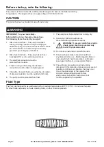 Предварительный просмотр 2 страницы Harbor Freight Tools Drummond 57038 Owner'S Manual