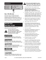 Preview for 2 page of Harbor Freight Tools Electric Fireplace Heater Manual