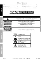 Preview for 2 page of Harbor Freight Tools Haulmaster Owner'S Manual & Safety Instructions