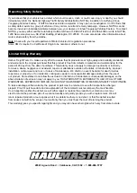 Preview for 28 page of Harbor Freight Tools Haulmaster Owner'S Manual & Safety Instructions