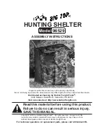 Preview for 1 page of Harbor Freight Tools HUNTING SHELTER 96529 Assembly Instructions Manual