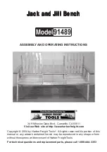 Harbor Freight Tools Jack and Jill Bench 91489 Assembly And Operating Instructions Manual preview