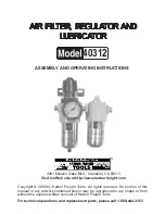 Harbor Freight Tools LUBRICATOR 40312 Assembly And Operating Instructions Manual preview