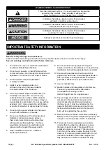 Preview for 2 page of Harbor Freight Tools Luminar Indoor 70030 Owner'S Manual & Safety Instructions