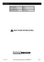 Preview for 3 page of Harbor Freight Tools Luminar Indoor 70030 Owner'S Manual & Safety Instructions