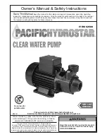 Preview for 1 page of Harbor Freight Tools PacificHydroStar Owner'S Manual & Safety Instructions