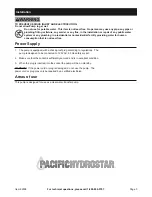 Предварительный просмотр 5 страницы Harbor Freight Tools PacificHydroStar Owner'S Manual & Safety Instructions