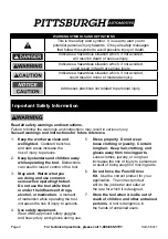 Предварительный просмотр 2 страницы Harbor Freight Tools PITTSBURGH AUTOMOTIVE 56411 Owner'S Manual & Safety Instructions