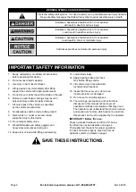 Preview for 2 page of Harbor Freight Tools Pittsburgh Automotive 64545 Owner'S Manual & Safety Instructions