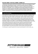 Preview for 8 page of Harbor Freight Tools Pittsburgh Automotive 64545 Owner'S Manual & Safety Instructions