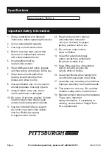 Preview for 2 page of Harbor Freight Tools Pittsburgh Automotive 67338 Owner'S Manual & Safety Instructions