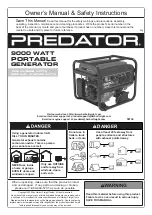 Preview for 1 page of Harbor Freight Tools PREDATOR 59134 Owner'S Manual & Safety Instructions