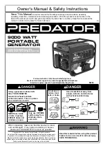 Preview for 1 page of Harbor Freight Tools PREDATOR 59206 Owner'S Manual & Safety Instructions