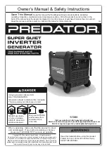 Preview for 1 page of Harbor Freight Tools Predator 9500 Owner'S Manual & Safety Instructions