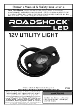 Preview for 1 page of Harbor Freight Tools ROADSHOCK LED Owner'S Manual