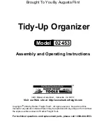 Предварительный просмотр 1 страницы Harbor Freight Tools Tidy-Up Organizer 02453 Assembly And Operating Instructions