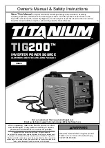 Предварительный просмотр 2 страницы Harbor Freight Tools TITANIUM TIG200 Owner'S Manual