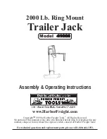 Harbor Freight Tools TRAILER JACK 41006 Assembly And Operating Instructions preview