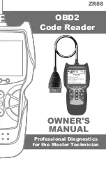 Harbor Freight Tools ZR8S OBD2 Owner'S Manual preview