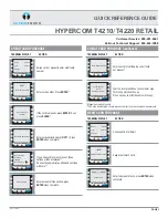 Harbortouch HYPERCOM T4210 RETAIL Quick Reference Manual preview