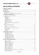 Предварительный просмотр 2 страницы Hardi HC5500 Service Manual