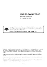 Hardi MARRO TWIN FORCE 1000 Instruction Book preview