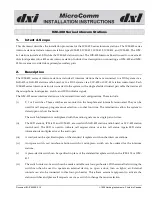 Harding Instruments dxi MicroComm ICM-400 Series Installation Instructions Manual preview