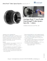 Предварительный просмотр 1 страницы Hardinge FlexC Low Profile Dead-Length Collet System Style... Installation Instructions And Parts List