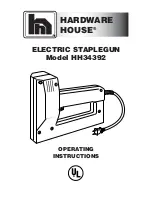 Preview for 1 page of Hardware House HH34392 Operating Instructions Manual