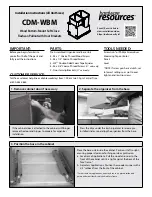 Preview for 1 page of HARDWARE RESOURCES CDM-WBM Installation Instructions