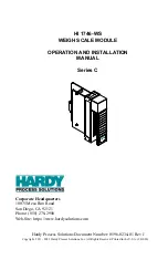 Preview for 1 page of Hardy Process Solutions C Series Operation And Installation Manual