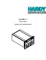 Предварительный просмотр 1 страницы Hardy Process Solutions HI 2160RC PLUS Operation And Installation Manual