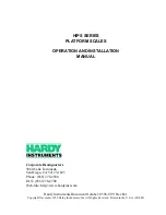 Hardy HIPS series Operating Instructions Manual preview