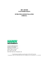 Hardy HIPS series Operating Instructions Manual предпросмотр