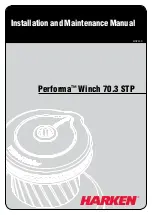 Preview for 1 page of Harken Performa Winch 70.3 STP Installation And Maintenance Manual