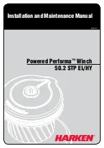 Harken Powered Performa Winch 50.2 STP EL Installation And Maintenance Manual preview