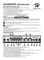 Harley Benton GA-260H DSP Important Safety Instructions предпросмотр