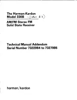 Preview for 14 page of Harman Kardon 330A Technical Manual