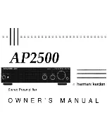 Preview for 1 page of Harman Kardon AP2500 Owner'S Manual