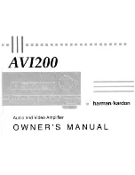 Harman Kardon AVI200 Owner'S Manual preview