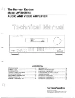 Harman Kardon AVI200MKII Tehnical Manual предпросмотр