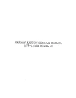 Harman Kardon AVP-1 Service Manual preview