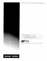 Preview for 1 page of Harman Kardon AVP-1A Installation Manual