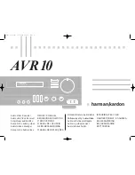 Preview for 2 page of Harman Kardon AVR 10 Owner'S Manual