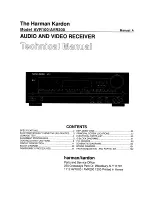 Harman Kardon AVR 100 Technical Manual предпросмотр