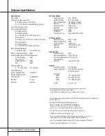 Предварительный просмотр 44 страницы Harman Kardon AVR 110 Owner'S Manual