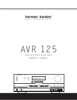 Harman Kardon AVR 125 Owner'S Manual preview